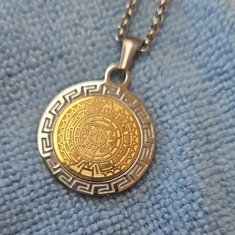 Gold and Silver Pendant Necklace
